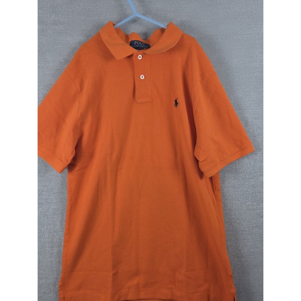 Polo Ralph Lauren Boys XL 18-20 Short Sleeve Polo Shirt Orange Preppy School